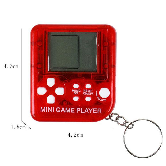 4 Pcs Handheld Mini Game Console Toy Classic Brick Game Console With Keychain Random Colour