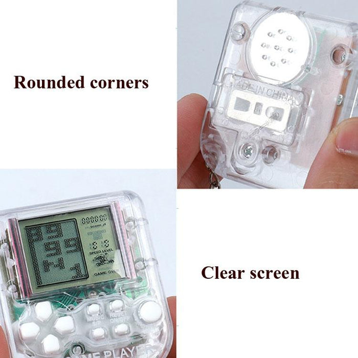 4 Pcs Handheld Mini Game Console Toy Classic Brick Game Console With Keychain Random Colour