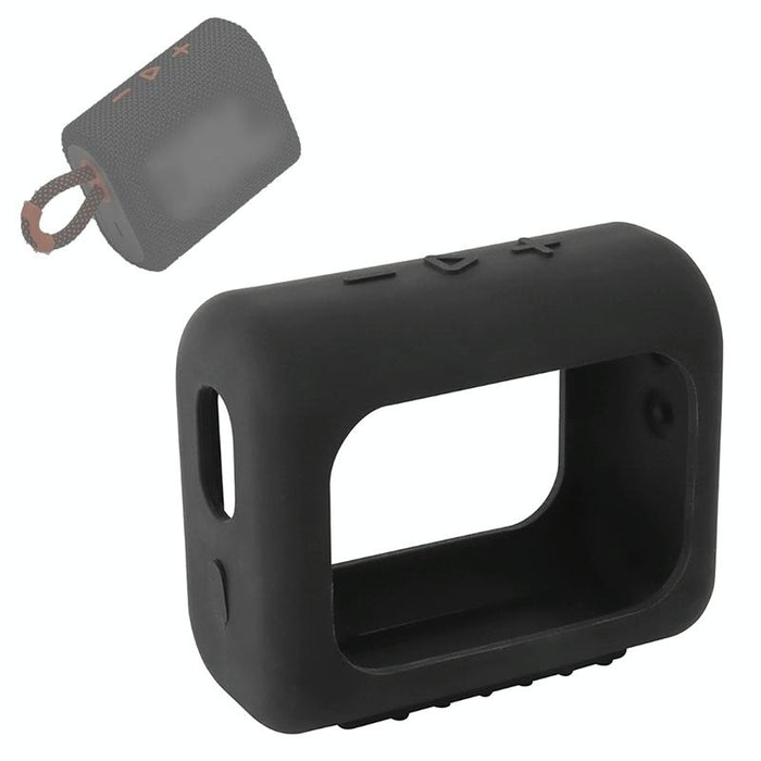 For Jbl Go3 Bluetooth Speaker Silicone Cover Portable Protective Case With Carabiner