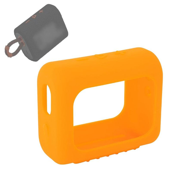 For Jbl Go3 Bluetooth Speaker Silicone Cover Portable Protective Case With Carabiner