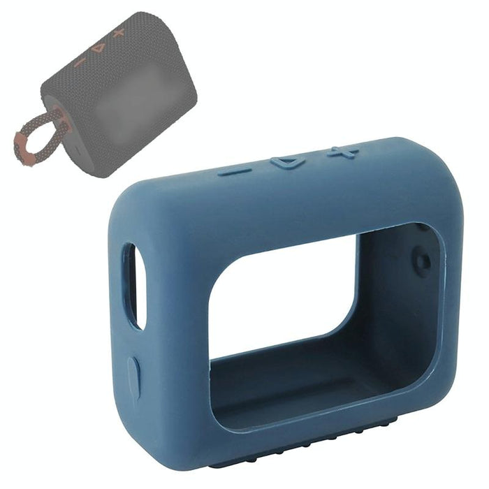 For Jbl Go3 Bluetooth Speaker Silicone Cover Portable Protective Case With Carabiner