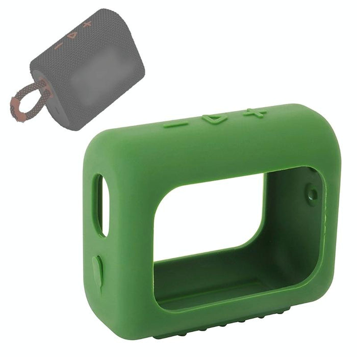 For Jbl Go3 Bluetooth Speaker Silicone Cover Portable Protective Case With Carabiner