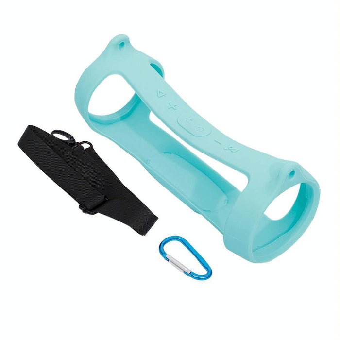 For Jbl Charge 4 Bluetooth Speaker Portable Silicone Protective Cover With Shoulder Strap & Carabiner