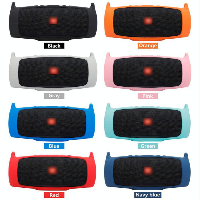 For Jbl Charge 4 Bluetooth Speaker Portable Silicone Protective Cover With Shoulder Strap & Carabiner