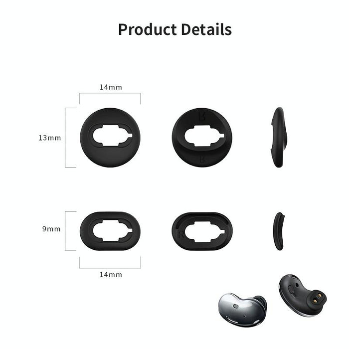 2 Sets Bluetooth Earphone Silicone Earplug Caps For Samsung Galaxy Buds Live