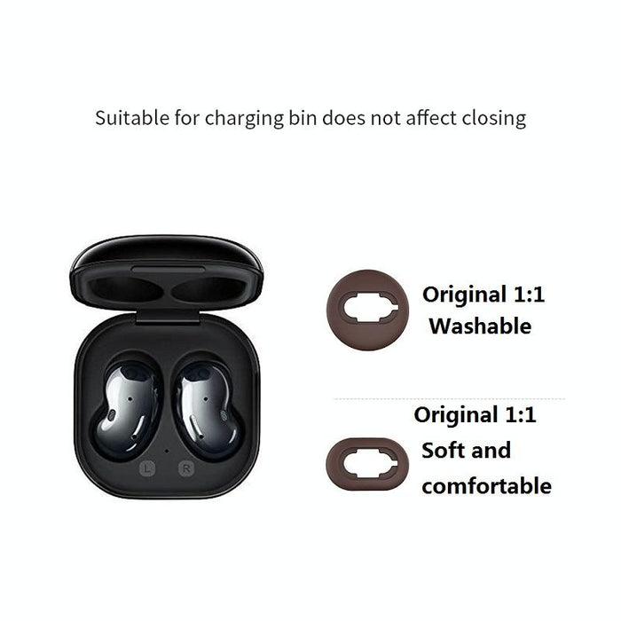 2 Sets Bluetooth Earphone Silicone Earplug Caps For Samsung Galaxy Buds Live