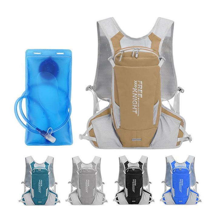 12L Outdoor Cycling Water Bag Vest Hiking Water Supply Backpack With 2L Drinking Bag Black