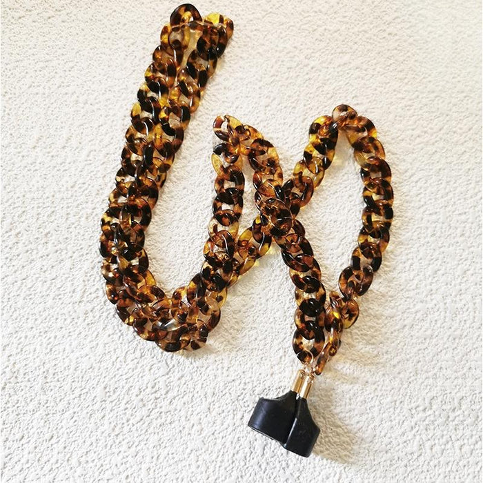 Wireless Earphones Acrylic Strong Magnetic Anti-Lost Chain For Leopard