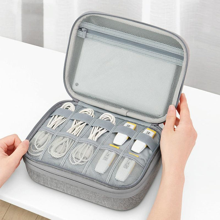 Bn-F011 Laptop Power Cable Digital Storage Protective Box - Extra Large Gray