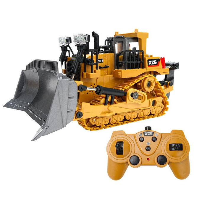 2.4G Remote Control Nine-Channel Crawler Heavy Bulldozer Children Remote Control Toy Alloy Excavator