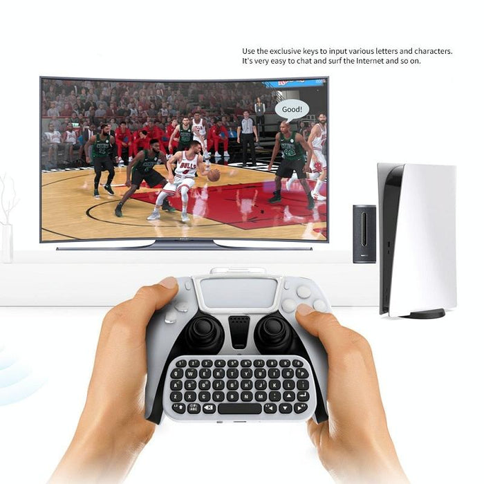 Tp5-0556 Bluetooth Keyboard Wireless Gamepad With Headphone Jack For Ps5 White