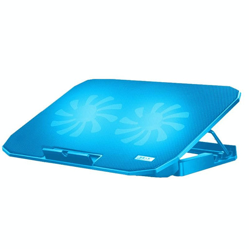 Adjustable Dual Fan Laptop Cooling Bracket Sea Blue