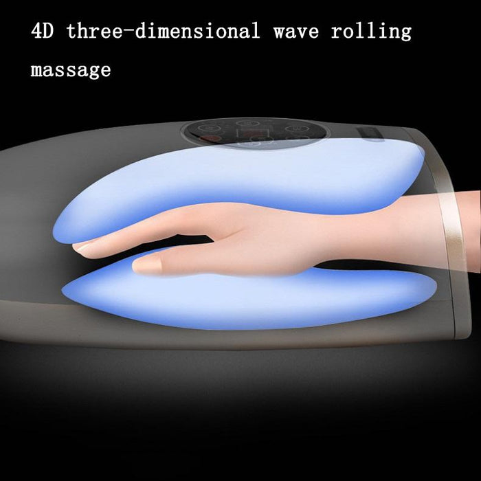 Hand Finger Joint Massager Wrist Palm Physiotherapy Mouse Meridian Acupoint Charging Amber Gold