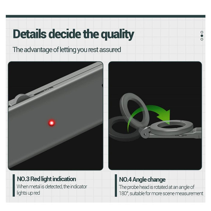 Dm3004 Handheld Metal Detector High-Precision Sensitivity Station Airport Detection Scanning Detector Without Battery