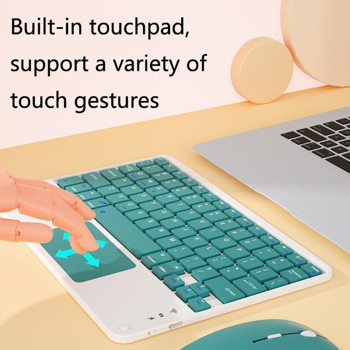 9.7 Inch Portable Tablet Bluetooth Keyboard With Touchpad & Mouse Set For Ipad