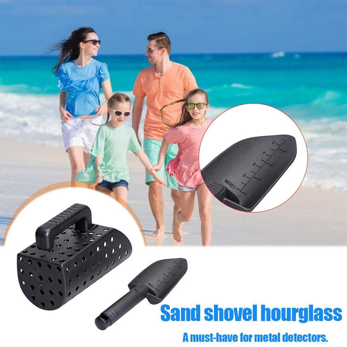 Metal Detector Sand Scoop And Shovel Set Digging Tool Black