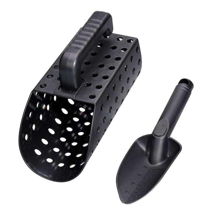 Metal Detector Sand Scoop And Shovel Set Digging Tool Black