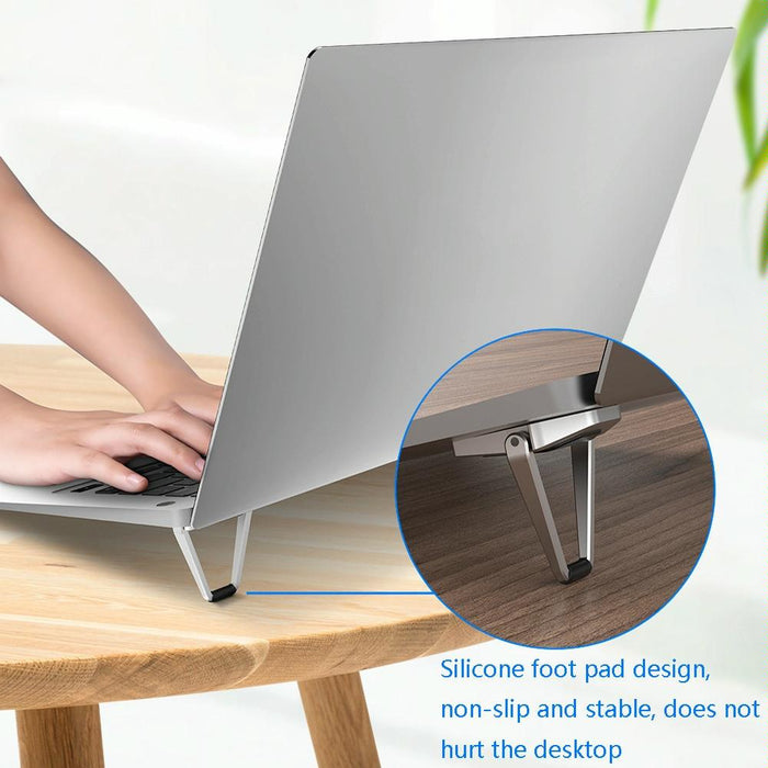 Metal Foldable Heightening Back Sticker Laptop Cooling