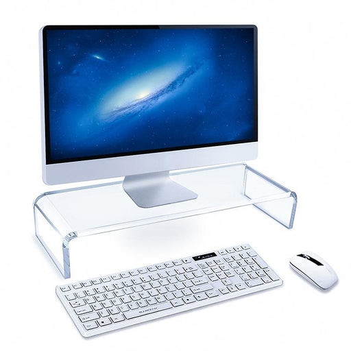 2 Pcs Computer Monitor Desktop Increased Acrylic Base