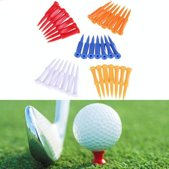 60-Piece Golf Ribbon Needle Plastic Ball Tee - 37Mm Size