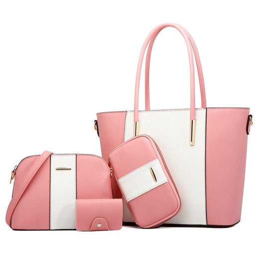 4 In 1 Fashion Diagonal Handbags Pu Large Capacity Bag