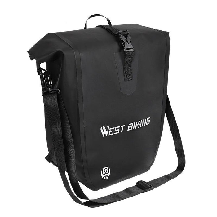 25L Waterproof Reflective Bike Bag Black