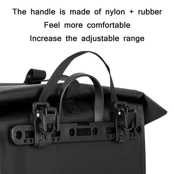 25L Waterproof Reflective Bike Bag Black