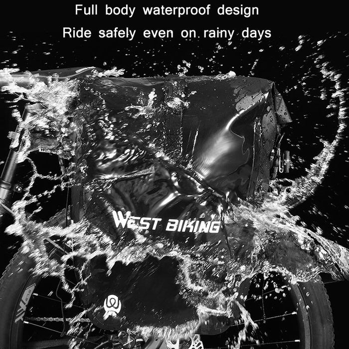 25L Waterproof Reflective Bike Bag Black