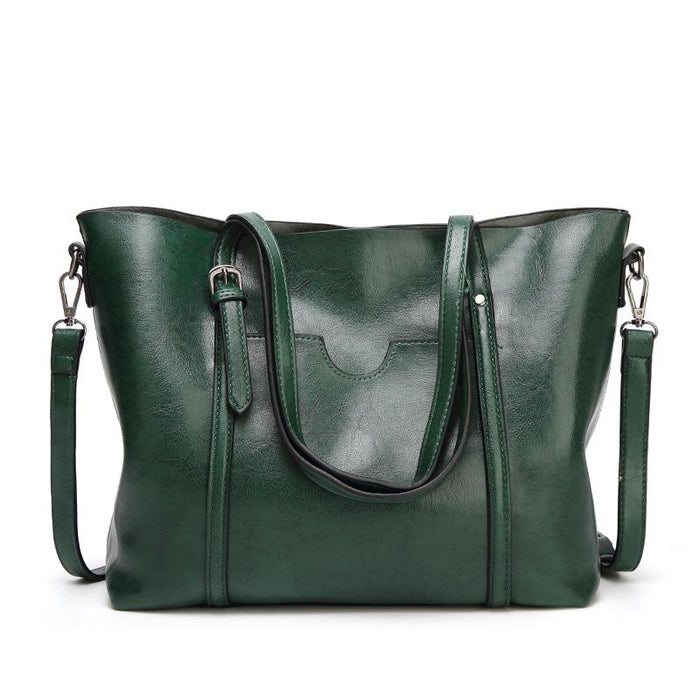 Wax Leather All Match Fashion Handbag