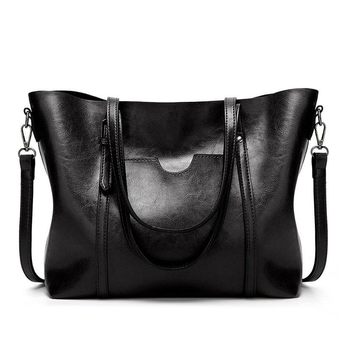 Wax Leather All Match Fashion Handbag