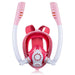 Kids Double Tube Full Dry Silicone Diving Snorkeling Mask