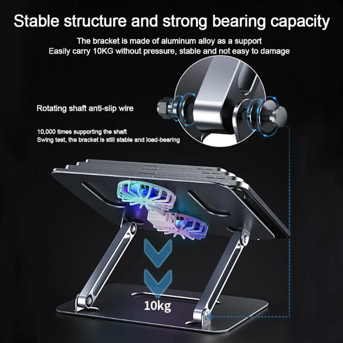 P43f Aluminum Alloy Folding Computer Stand Notebook Cooling