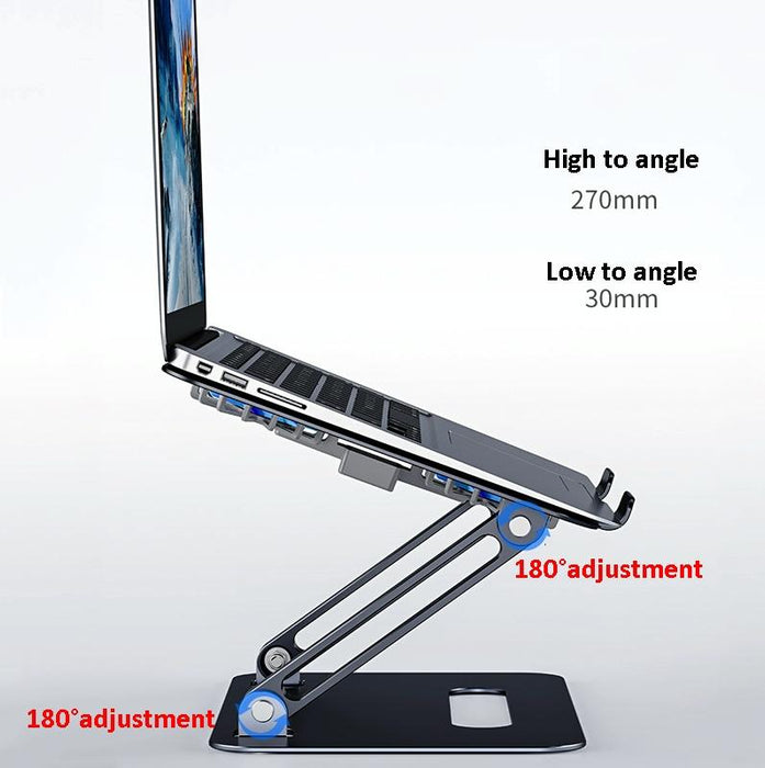 P43f Aluminum Alloy Folding Computer Stand Notebook Cooling