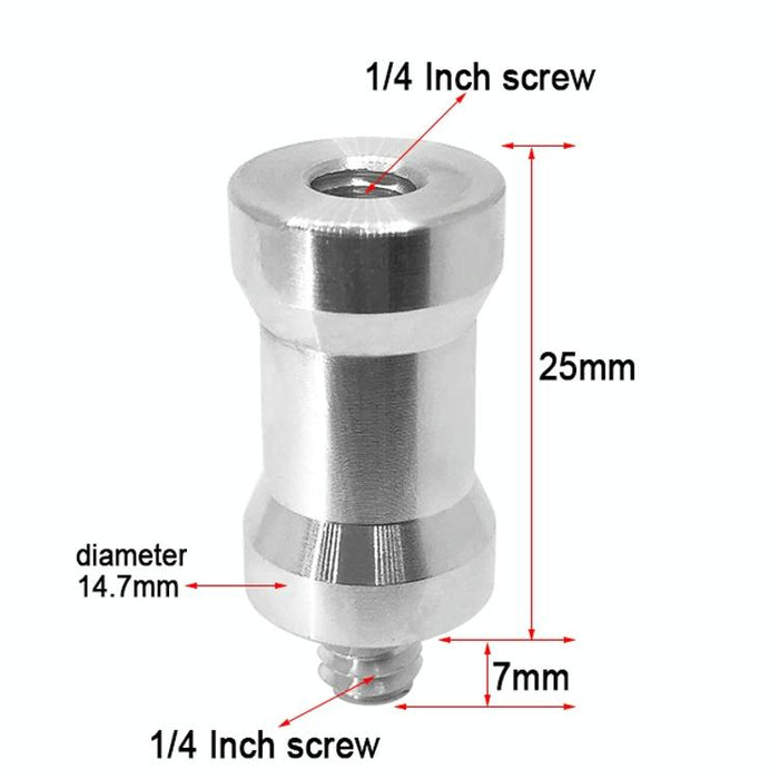 10 Pcs Screw Adapter 1/4 Female To 1/4 Male Screw