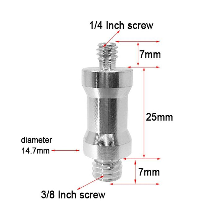 10 Pcs Screw Adapter 1/4 Male To 3/8 Male Screw