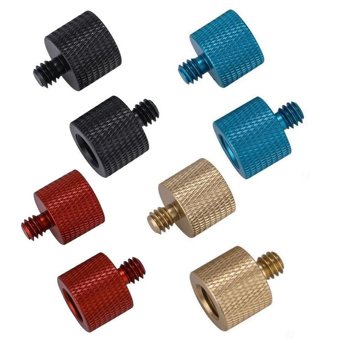 10 Pcs Screw Adapter 3/8 Female To 1/4 Male Screw Black