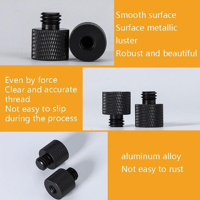 10 Pcs Screw Adapter 3/8 Female To 1/4 Male Screw Black