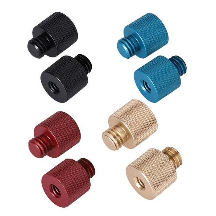 10 Pcs Screw Adapter 1/4 Female To 3/8 Male Screw Black