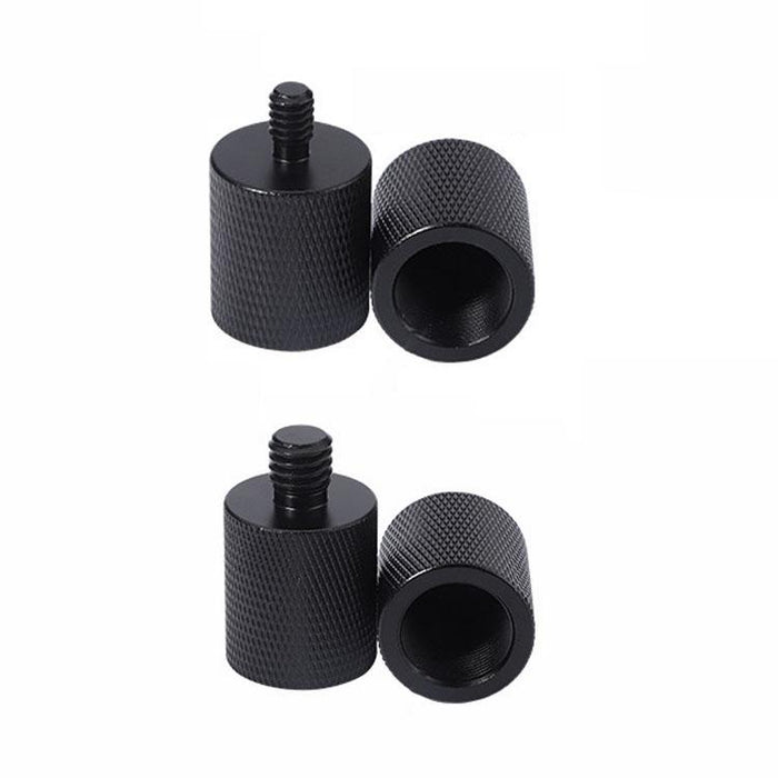 2 Pcs Microphone Adapter Screw F1 5/8-27 Female To 1/4 Male Screw