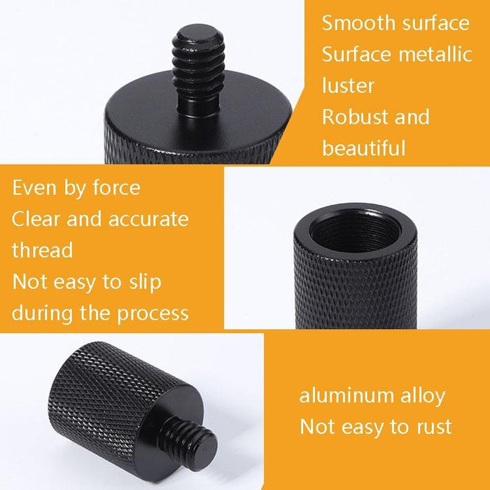 2 Pcs Microphone Adapter Screw F1 5/8-27 Female To 1/4 Male Screw