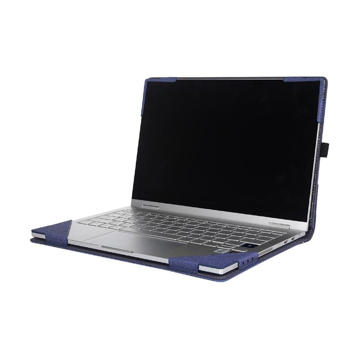 13.3 Inch Multifunctional Leather Laptop Case With Stand - Blue