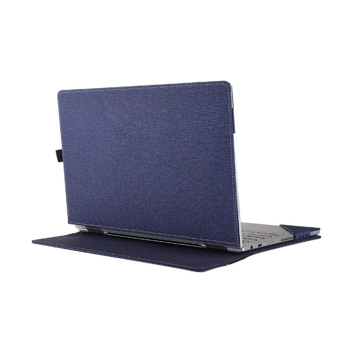 13.3 Inch Multifunctional Leather Laptop Case With Stand - Blue