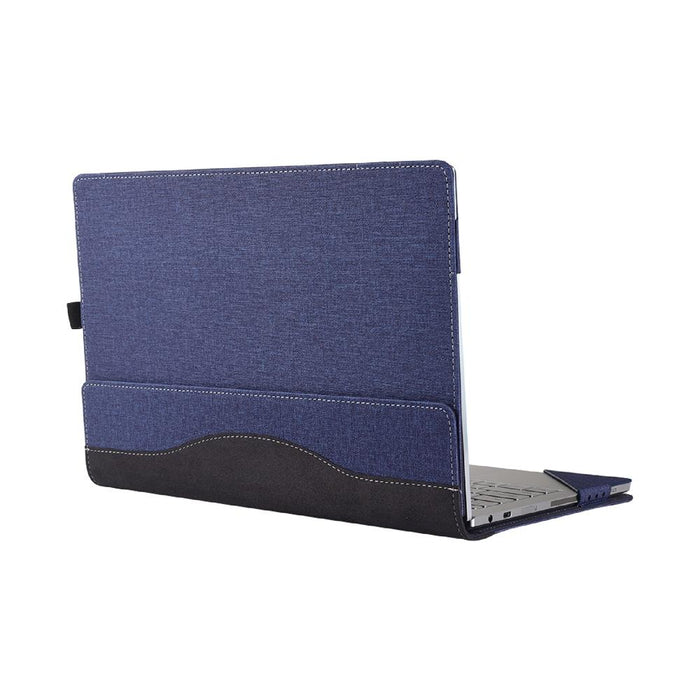 13.3 Inch Multifunctional Leather Laptop Case With Stand - Blue