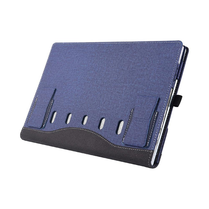 13.3 Inch Multifunctional Leather Laptop Case With Stand - Blue