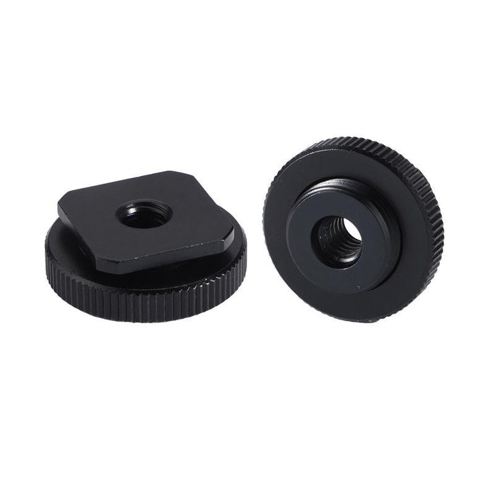 2 Pcs Aluminum Hot Shoe Single Nut Screw 5/8 Male To 1/4 Female Adapter