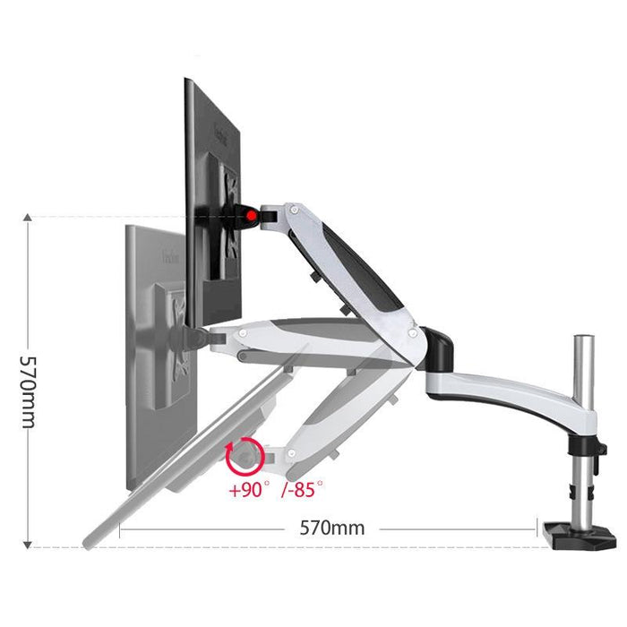 Desktop Lifting Rotating Computer Monitor Stand