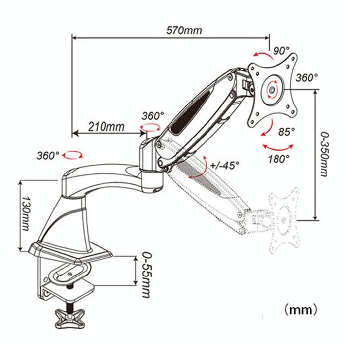 Multifunctional Telescopic Rotating Lifting Monitor Stand