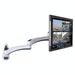 Wall-mounted Dual-section Telescopic Monitor Stand White