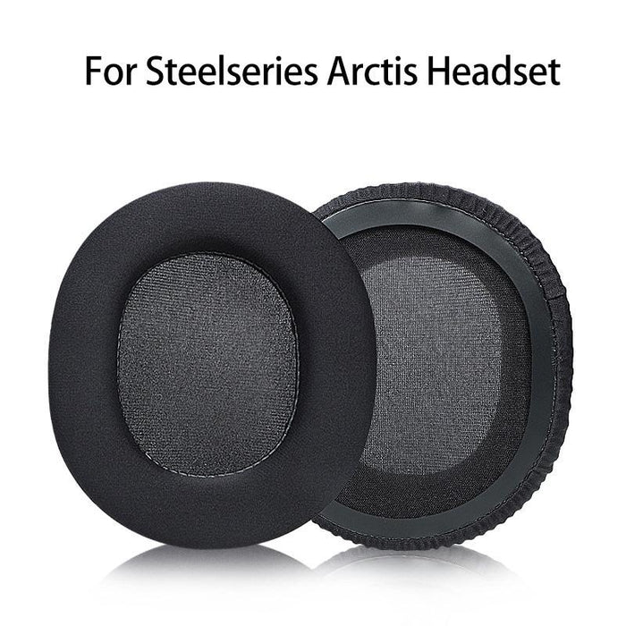 2Pcs Sponge Headset Pad For Steelseries Arctis Pro 3 / Arctis 3 / 5 / 7 Black Gel