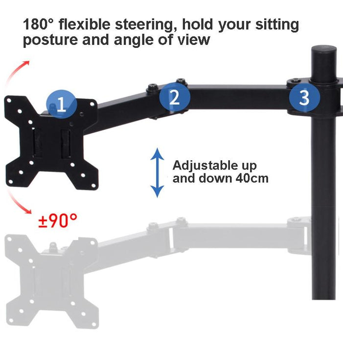 Desktop Lifting Monitor Stand Bracket Double Screen Table Clip